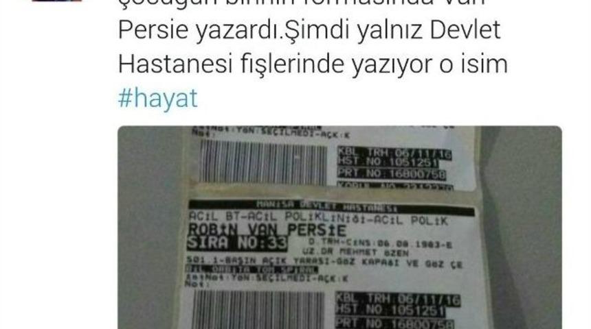 Robbin Van Persie&rsquo;ye Hastane Fişi