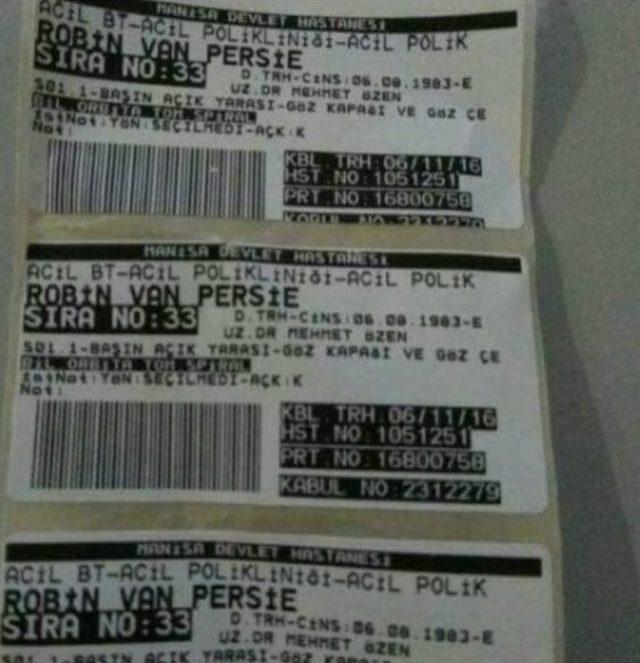 Robbin Van Persie’ye Hastane Fişi