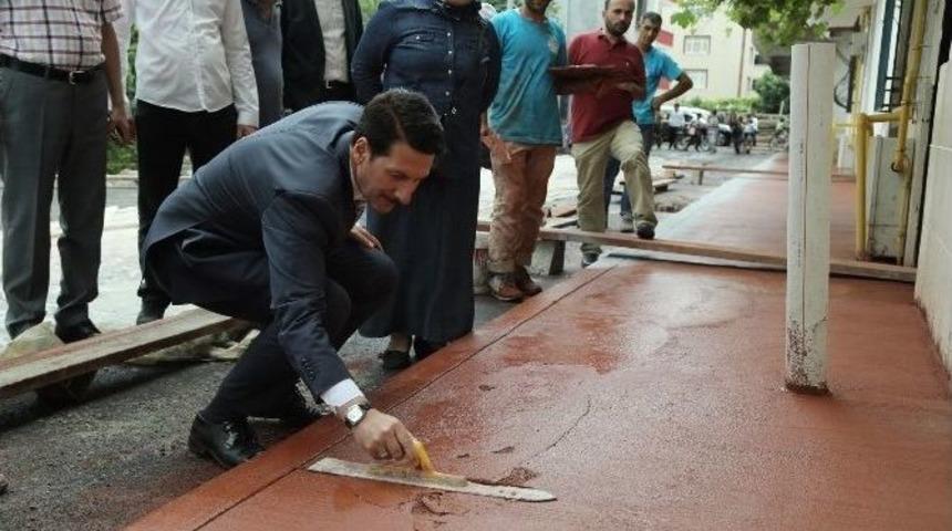 İlkadım&rsquo;da Kaldırımlar Renkleniyor