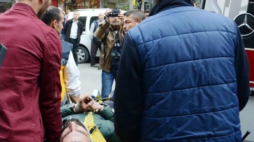 Polisten Ka&ccedil;an Ş&uuml;phelinin Binadan Atlarken Ayağı Kırıldı