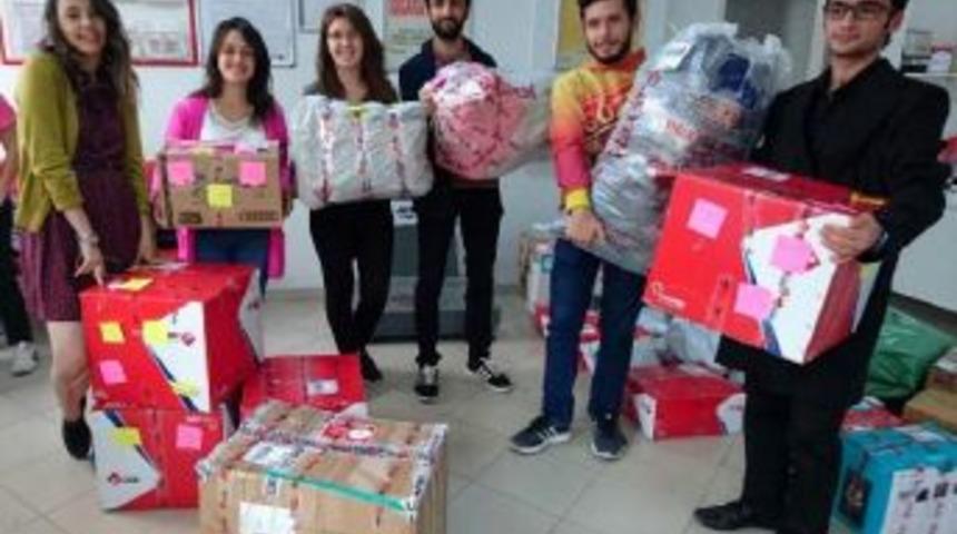 &Uuml;niversitelilerden Şirvan'daki Kardeşlerine Kışlık Kıyafet