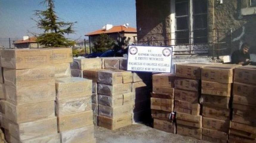 Kayseri&rsquo;De 90 Bin Ka&ccedil;ak Sigara Ele Ge&ccedil;irildi