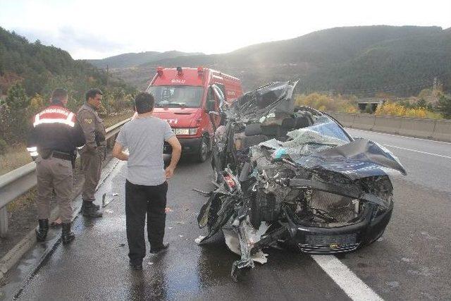 Uyuyan Sürücü Tır’a Arkadan Çarptı: 2 Yaralı