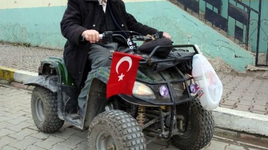 107 Yaşında Atv İle Gen&ccedil;lere Taş &Ccedil;ıkartıyor