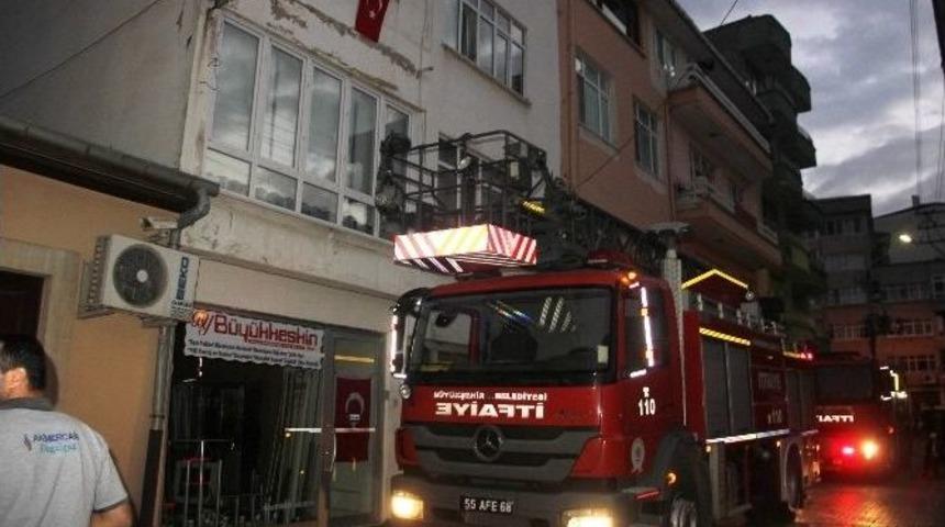 Bafra&rsquo;da Korkutan Yangın