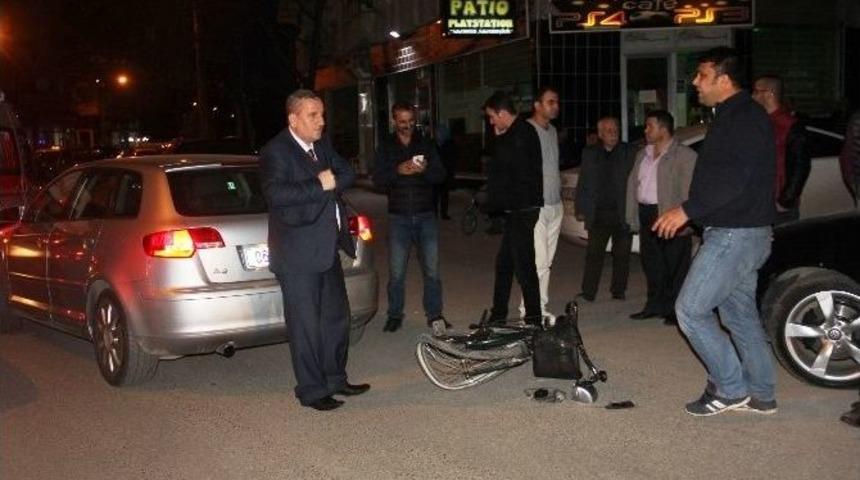 Otomobil İle Bisiklet &Ccedil;arpıştı: 1 Yaralı