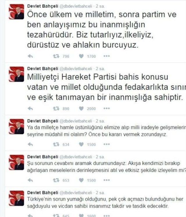 Devlet Bahçeli’den Başbakan Yıldırım’la Görüşme Açıklaması