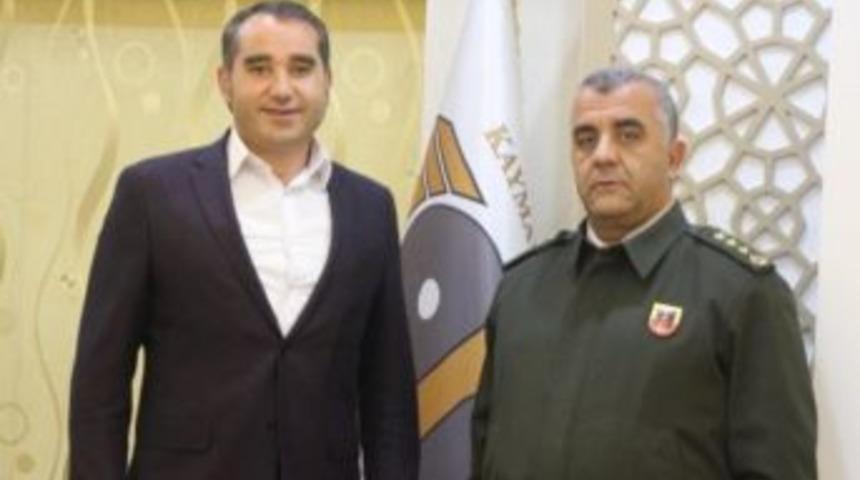 Alay Komutanı Ak&ccedil;a&rsquo;dan Belediye Başkanı Elma&rsquo;ya Ziyaret