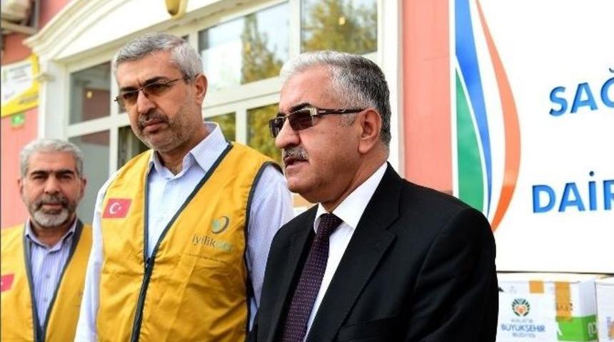 B&uuml;y&uuml;kşehir Belediyesinden Suriyeli M&uuml;ltecilere İla&ccedil; Yardımı