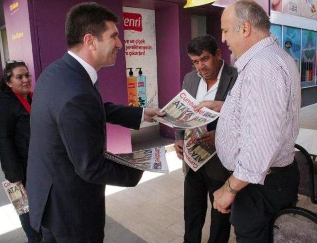 Chp liler Burdur da Cumhuriyet Gazetesi Dağıttı 2
