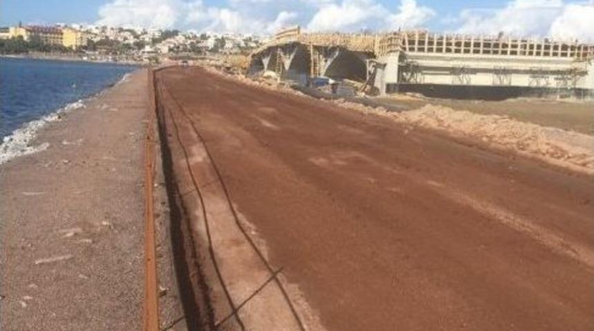 Cunda K&ouml;pr&uuml;s&uuml; İnşaatında Yan Yol Onarımı Yapıldı