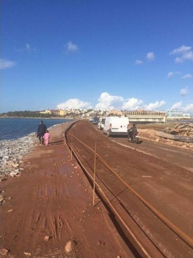 Cunda K&ouml;pr&uuml;s&uuml; İnşaatında Yan Yol Onarımı Yapıldı 1