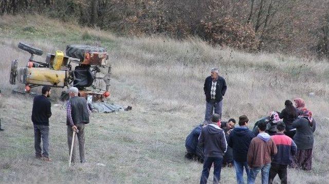 Uçurumdan Yuvarlanan Traktörün Sürücüsü Öldü