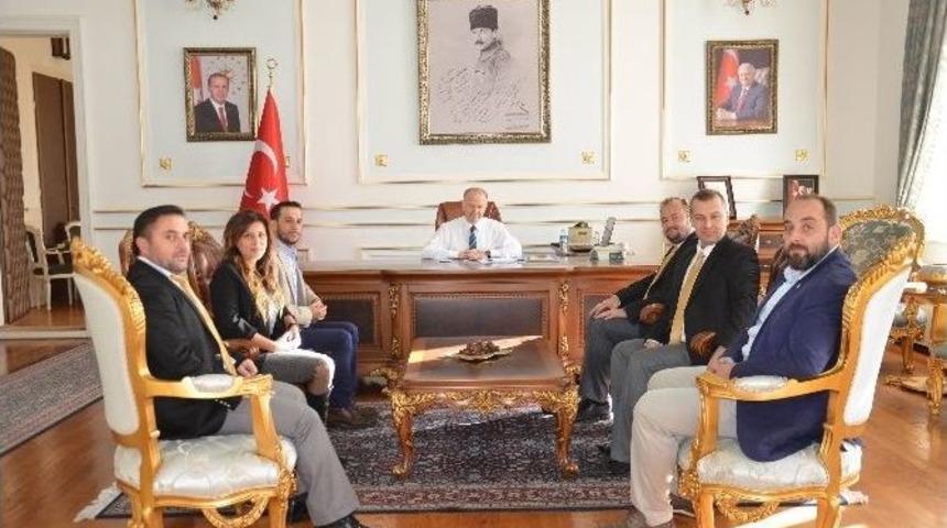 &Ccedil;orlu Gazeteciler Derneği&rsquo;nden Tekirdağ Valisi Ceylan&rsquo;a Ziyaret