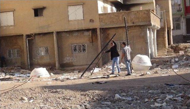 Nusaybin’de Tellerin Bir Bölümü Kaldırıldı