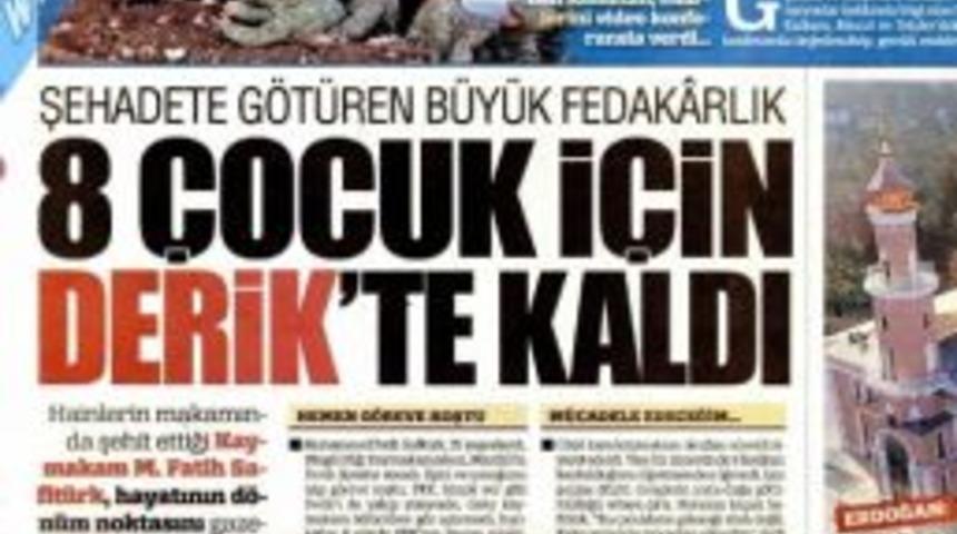 Şehit Kaymakam Safit&uuml;rk, 8 &Ccedil;ocuk İ&ccedil;in Derik&rsquo;te Kalmış