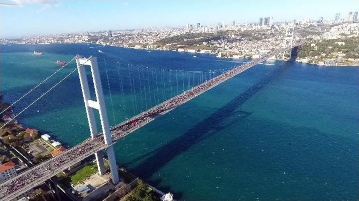 Vodafone 38. İstanbul Maratonu Havadan G&ouml;r&uuml;nt&uuml;lendi