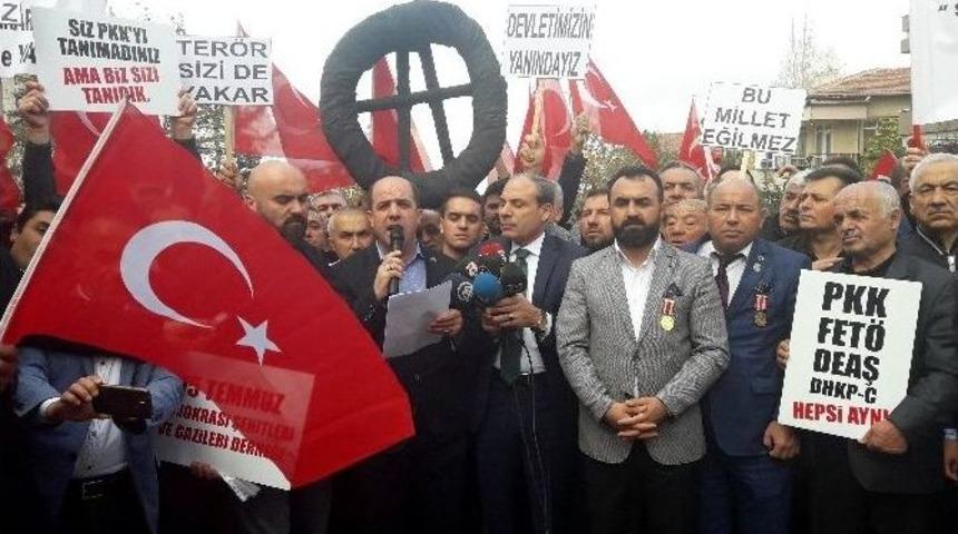 Şehit Ve Gazi Yakınları L&uuml;ksemburg&rsquo;u Protesto Etti
