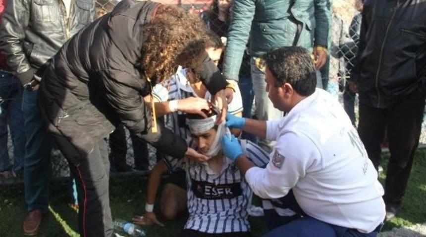 Tel &Ouml;rg&uuml; Direğine Kafasını &Ccedil;arpan Sporcu Yaralandı