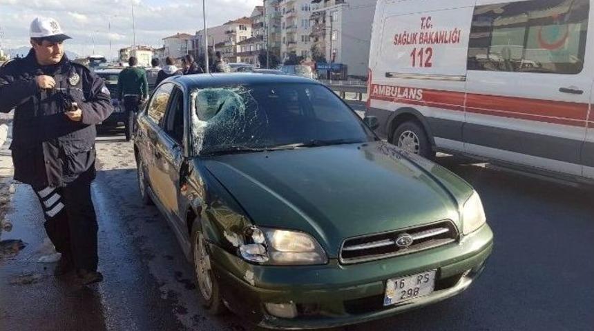 &Uuml;st Ge&ccedil;idi Kullanmayan Yayaya Araba &Ccedil;arptı