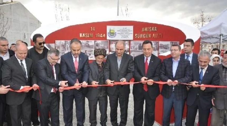 İneg&ouml;l&rsquo;De Ahıska S&uuml;rg&uuml;n&uuml; Anıtı G&ouml;zyaşlarıyla A&ccedil;ıldı