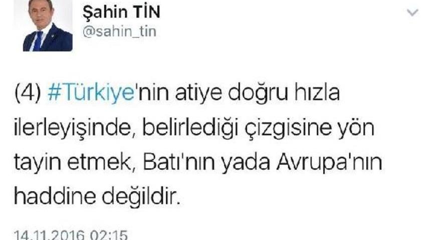 Ak Partili Tin'den,schulz'a Tepki