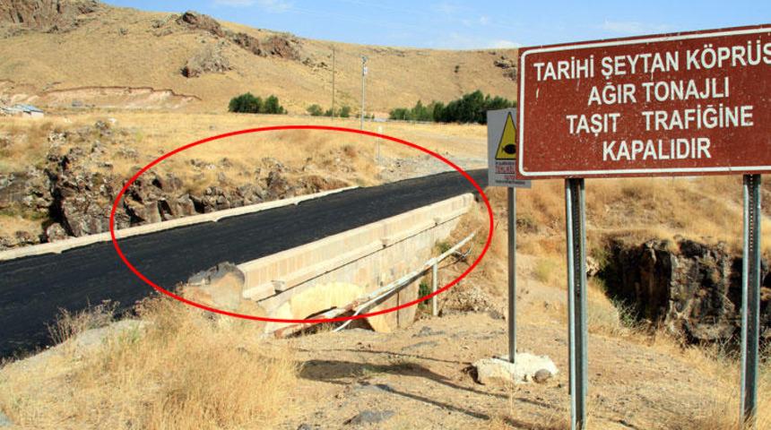 Van'daki Tarihi Şeytan Köprüsü'ne asfalt döktüler