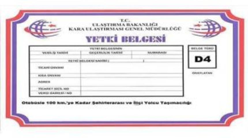 D4 Yetki Belgesinin Uygunluk Yazısı Belediyeden Verilmeye Başlandı