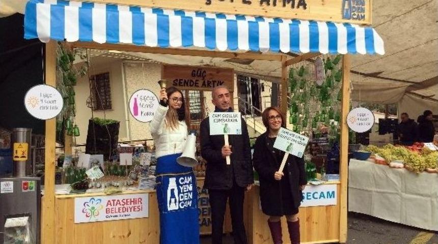 Ataşehir&rsquo;de Camlar Geri D&ouml;n&uuml;ş&uuml;me Kazandırılıyor