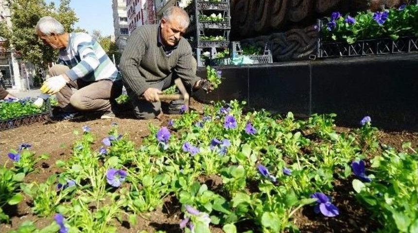 Kavşaklarda &Ccedil;i&ccedil;eklendirme &Ccedil;alışması Yapıldı