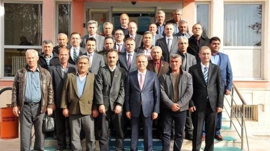 Vali S&uuml;leyman Tapsız, K&ouml;y Muhtarlarıyla Bir Araya Geldi