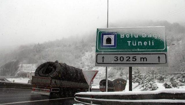 Bolu Dağı’nda Yoğun Kar Yağışı Başladı