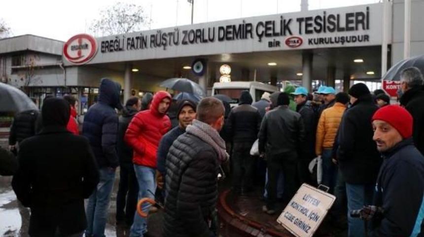 Erdemir'de Toplu Iş S&ouml;zleşmesi Protestosu