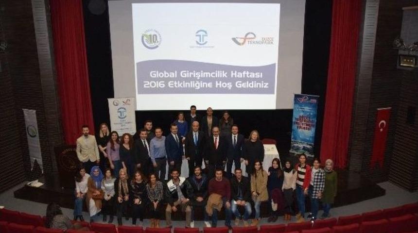 D&uuml;zce &Uuml;niversitesinde Global Girişimcilik 2016 Etkinlikleri Başladı