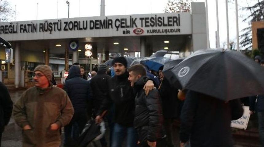 Erdemir &Ccedil;alışanlarından İş Yavaşlatma Eylemi
