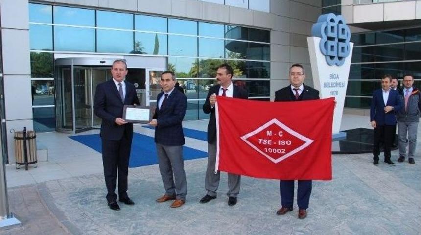 Biga Belediyesi&rsquo;nin Halk Masa Sistemine Tse Onayı