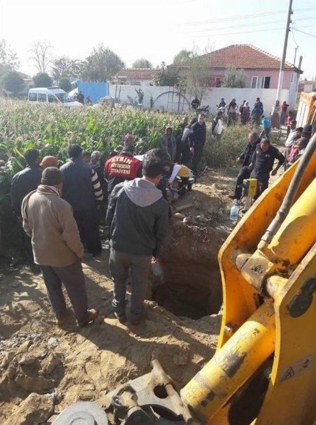 Direk &Ccedil;ukuruna Sıkışan &Ccedil;ocuk Uzun Uğraşlar Sonucu Kurtarıldı 2