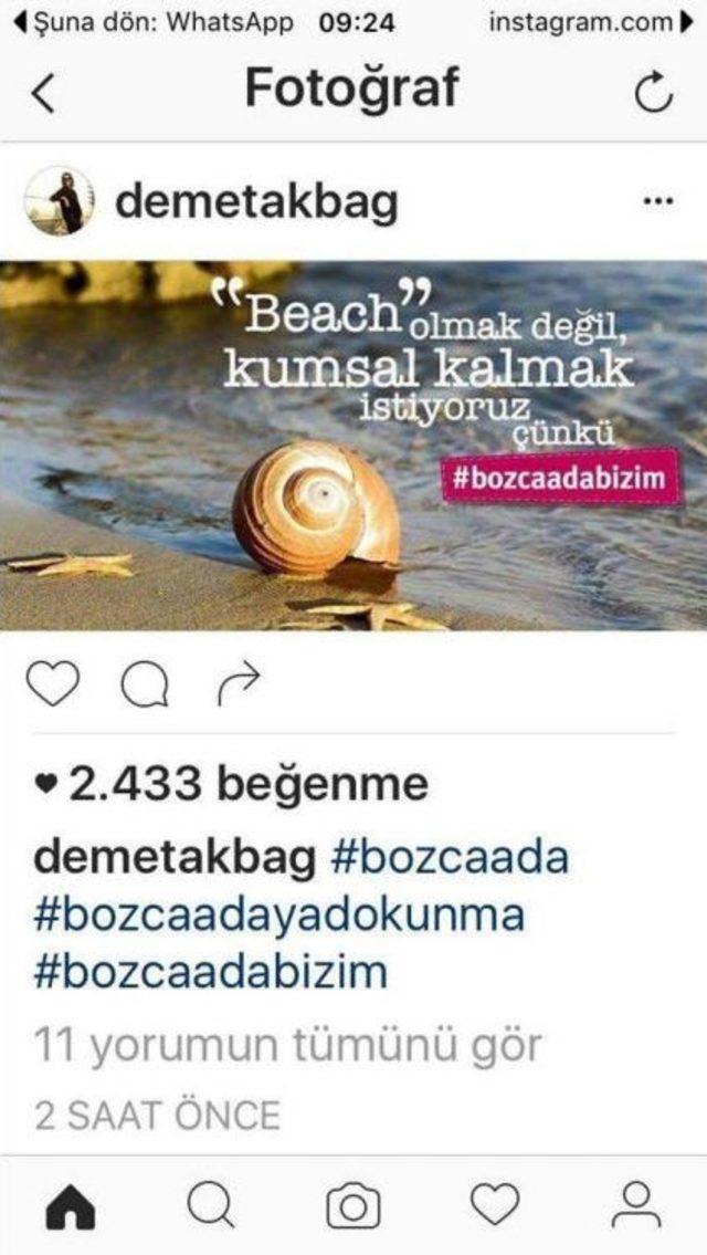 Bozcaada'nın Bakir Koyları Için Twitter Kampanyası Ilgi Gördü