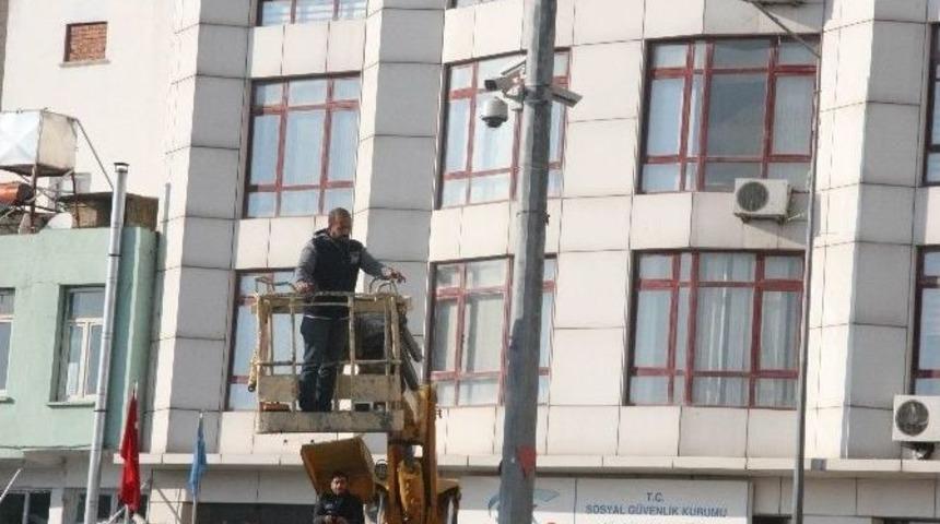 Mobese Kameralarının Bakımları Yapılıyor