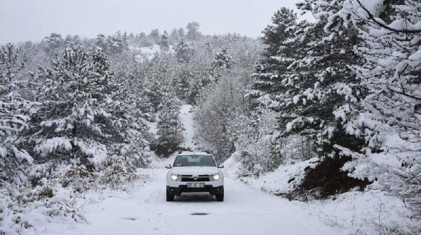 Sinop’A Mevsimin Ilk Karı Yağdı