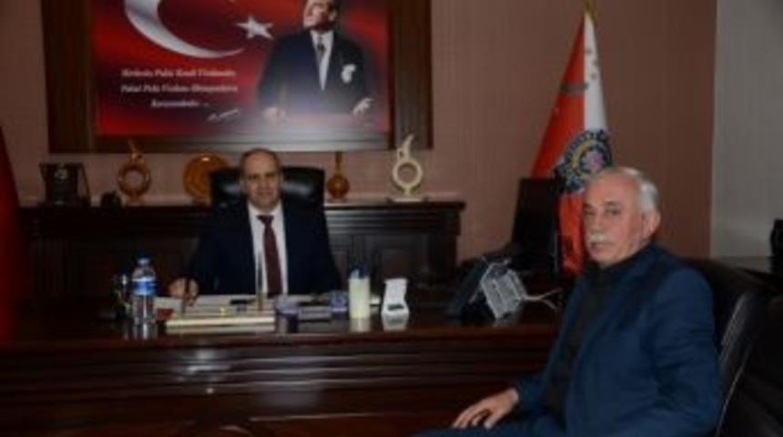 Şof&ouml;rler Oda Başkanı D&uuml;zg&uuml;n, Emniyet M&uuml;d&uuml;r&uuml; Artunay&rsquo;ı Ziyaret Etti