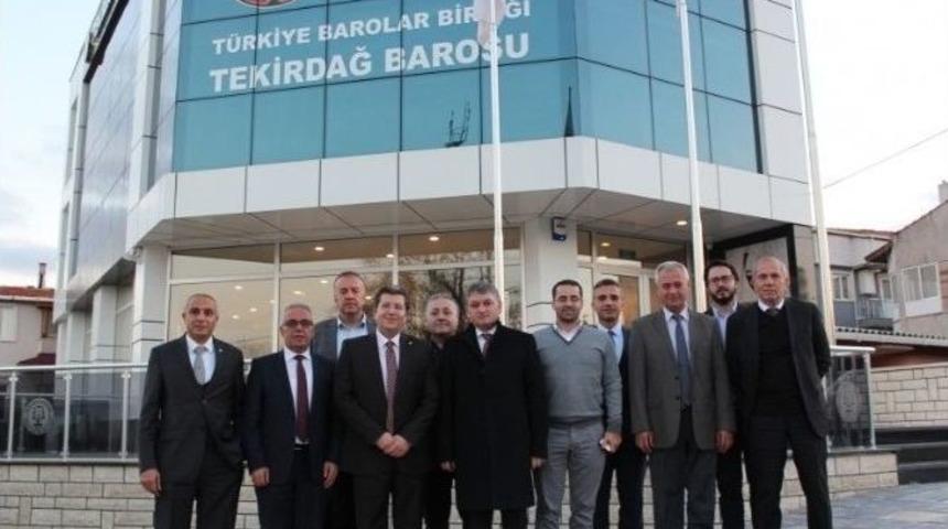 Tekirdağ Tso&rsquo;dan Tekirdağ Barosu&rsquo;na &ldquo;hayırlı Olsun&rdquo; Ziyareti