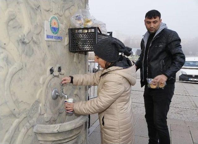 Gölbaşı’nda ‘ikram Çeşmesi’ Faaliyete Geçti