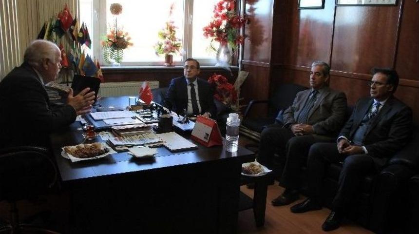 Rekt&ouml;r Kızılay&rsquo;dan Mhp İl Başkanı Erdem&rsquo;e Ziyaret