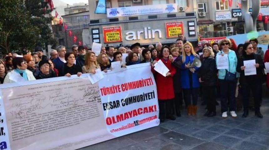 Chp'liler &Ouml;nergeyi Yırtarak Tepki G&ouml;sterdi
