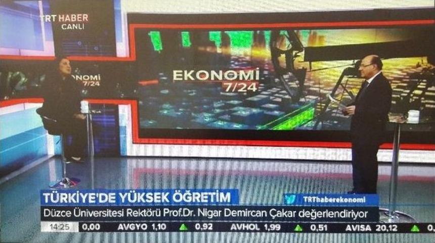 Rekt&ouml;r &Ccedil;akar Trt&rsquo;ye Konuk Oldu