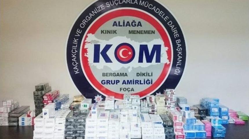 İzmir&rsquo;de 2 Bin 30 Adet Ka&ccedil;ak Sigara Ele Ge&ccedil;irildi