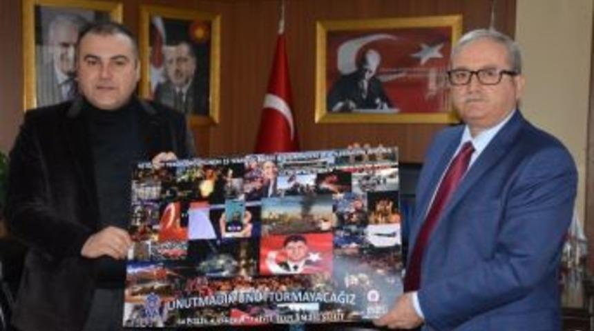 Emniyet M&uuml;d&uuml;r&uuml; &Ouml;zt&uuml;rk&rsquo;ten Başkan Erener&rsquo;e &rsquo;15 Temmuz&rsquo; Tablosu