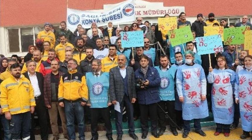 Konya&rsquo;da Darp Edilen Sağlık &Ccedil;alışanına Y&ouml;nelik Saldırı Kınandı