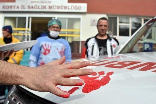 Saldrıya Uğrayan 112 Acil Servis Çalışanlarından Şiddete Tepki